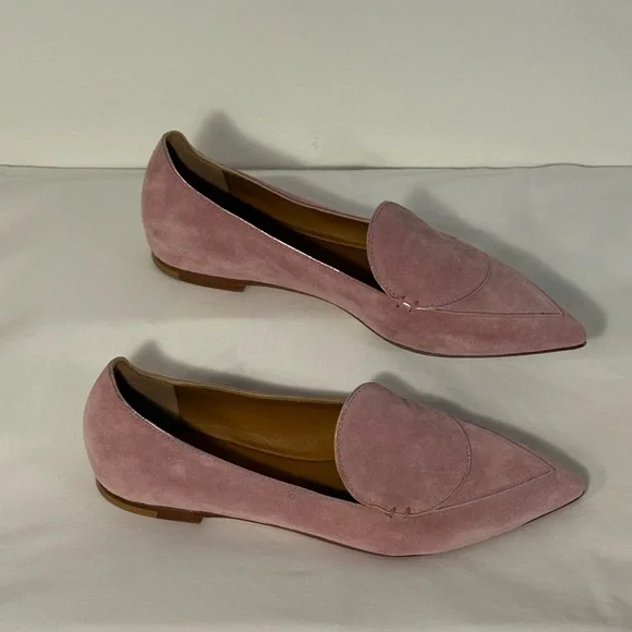 M. Gemi Dusty Pink Suede Flats - Picture 2 of 4